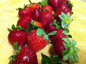 Mmmm fresh strawberries.